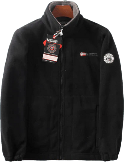 Giacca a doppio strato in pile con cappuccio