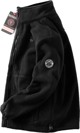 Giacca a doppio strato in pile con cappuccio