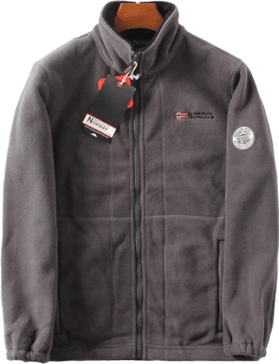 Giacca a doppio strato in pile con cappuccio