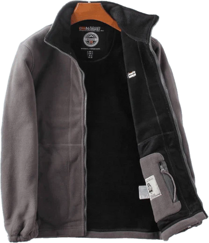 Giacca a doppio strato in pile con cappuccio