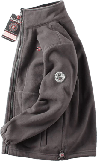 Giacca a doppio strato in pile con cappuccio