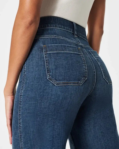 Jeans a gamba larga cropped